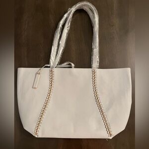 NWT Badgley Mischka Vegan Leather Decorative Chain Tote